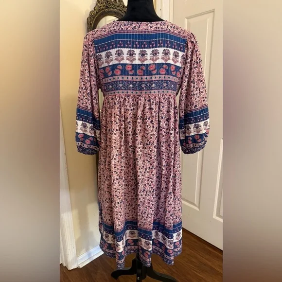 Pink Chicken Floral Boho Dress - Picture 7 of 12